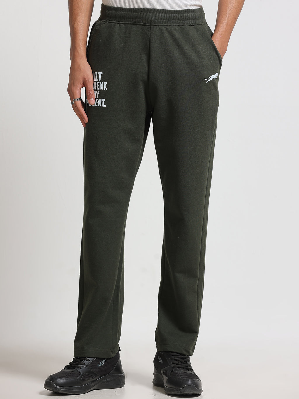 ARDEUR ZEAL IN YOU Men's Regular Fit Blend Track Pants - Olive