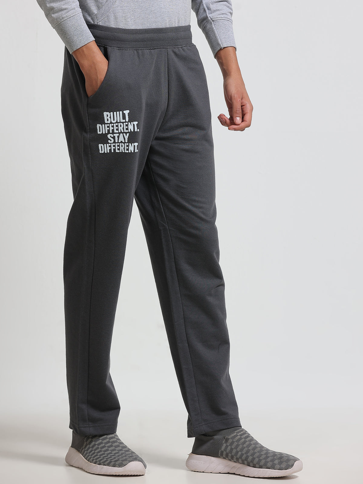 ARDEUR ZEAL IN YOU Men's Regular Fit Blend Track Pants - Steel Grey