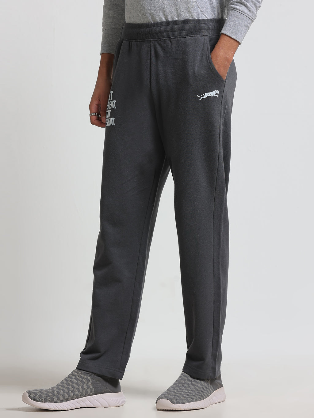 ARDEUR ZEAL IN YOU Men's Regular Fit Blend Track Pants - Steel Grey