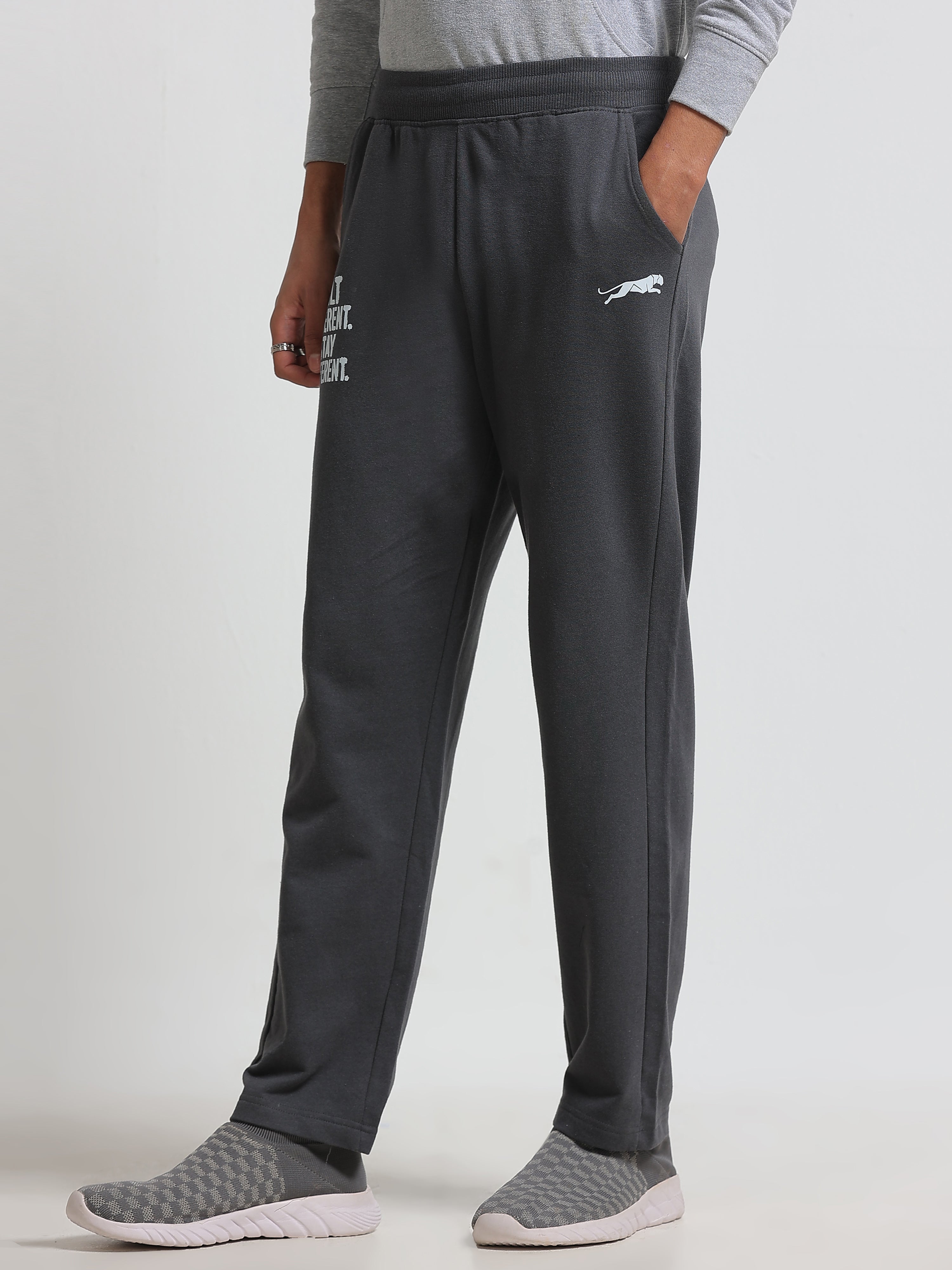 ARDEUR ZEAL IN YOU Men's Regular Fit Blend Track Pants - Steel Grey