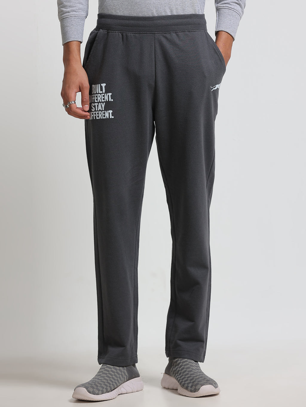 ARDEUR ZEAL IN YOU Men's Regular Fit Blend Track Pants - Steel Grey