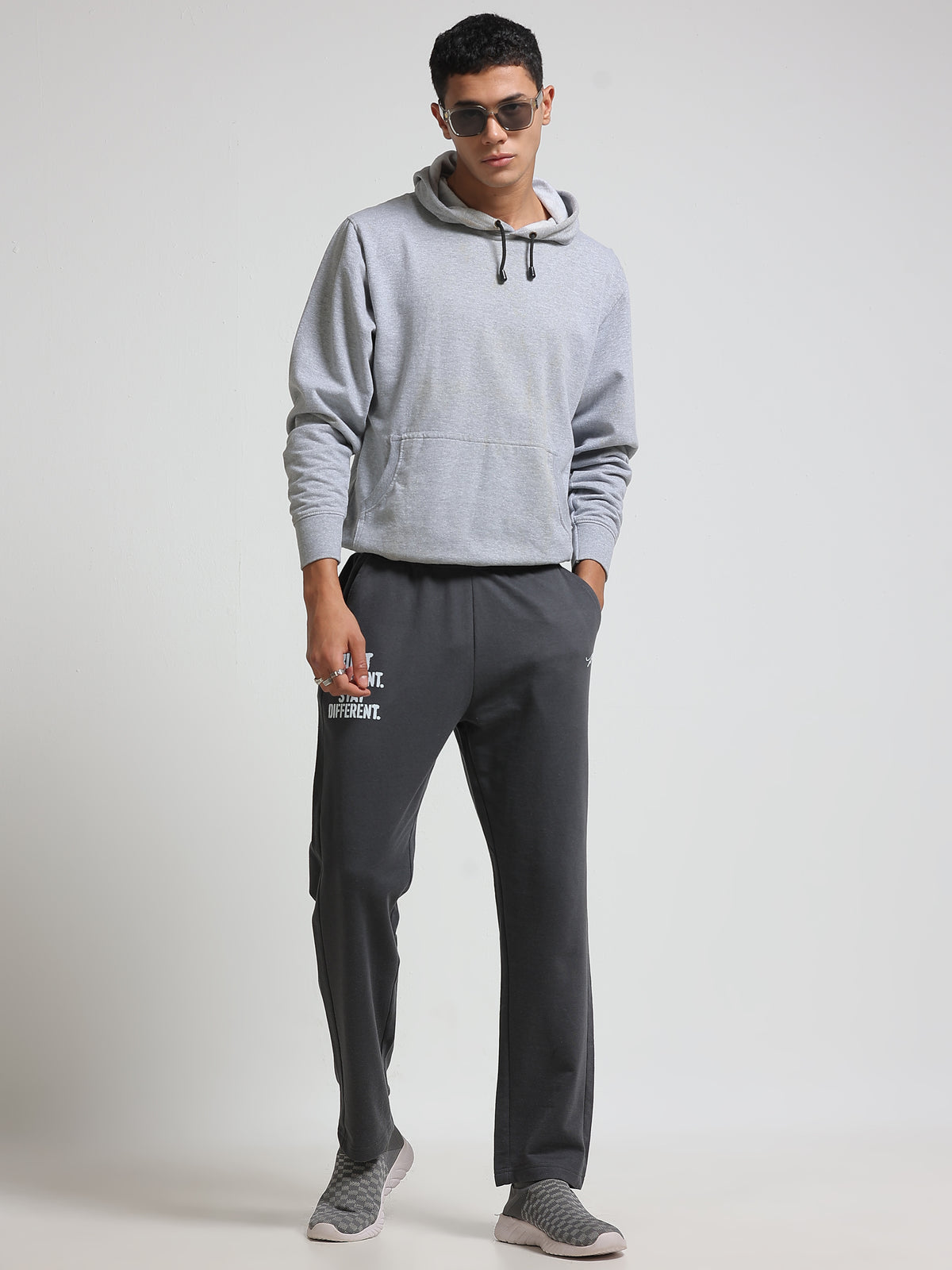 ARDEUR ZEAL IN YOU Men's Regular Fit Blend Track Pants - Steel Grey