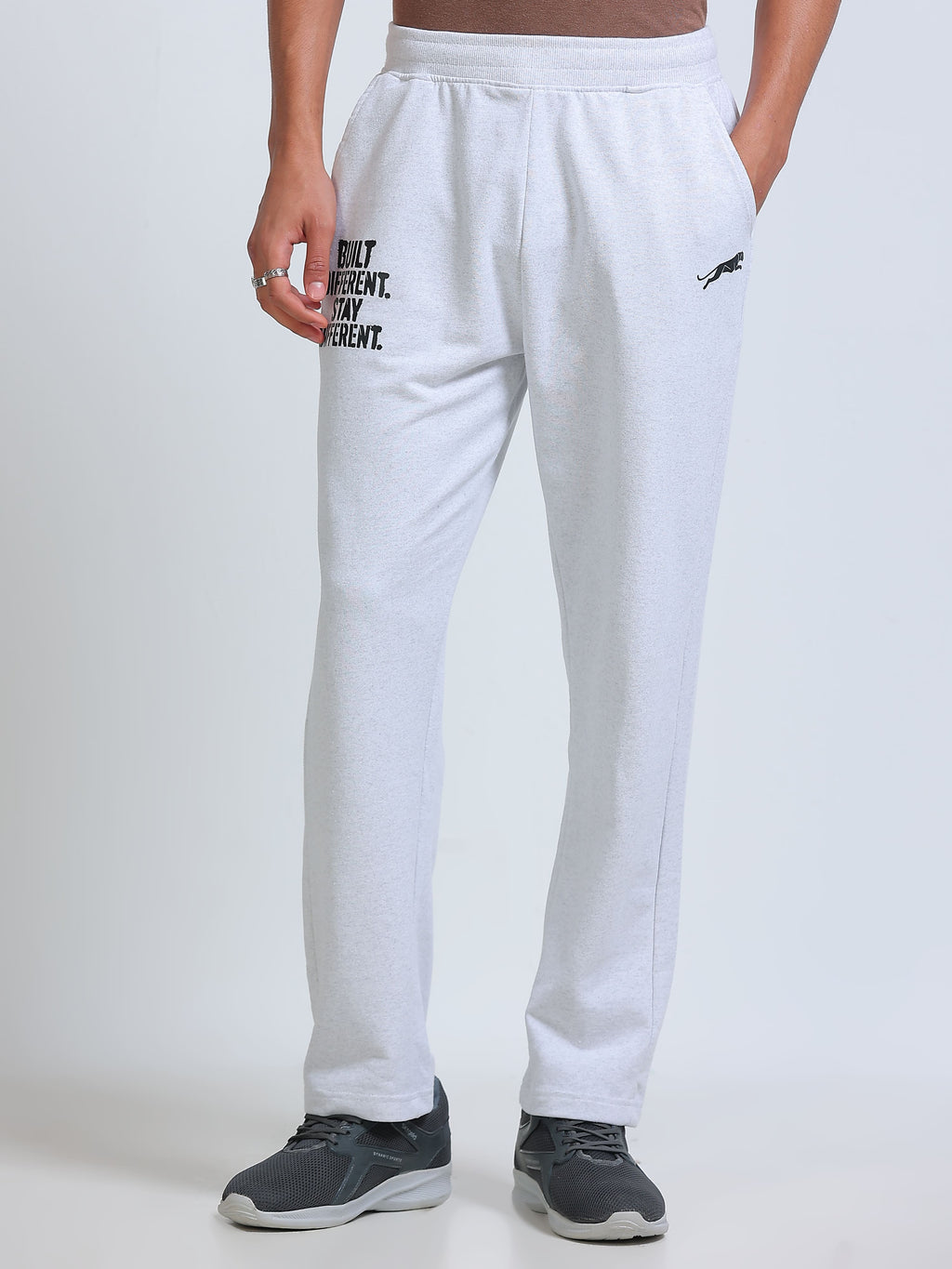 ARDEUR ZEAL IN YOU Men's Regular Fit Blend Track Pants - White