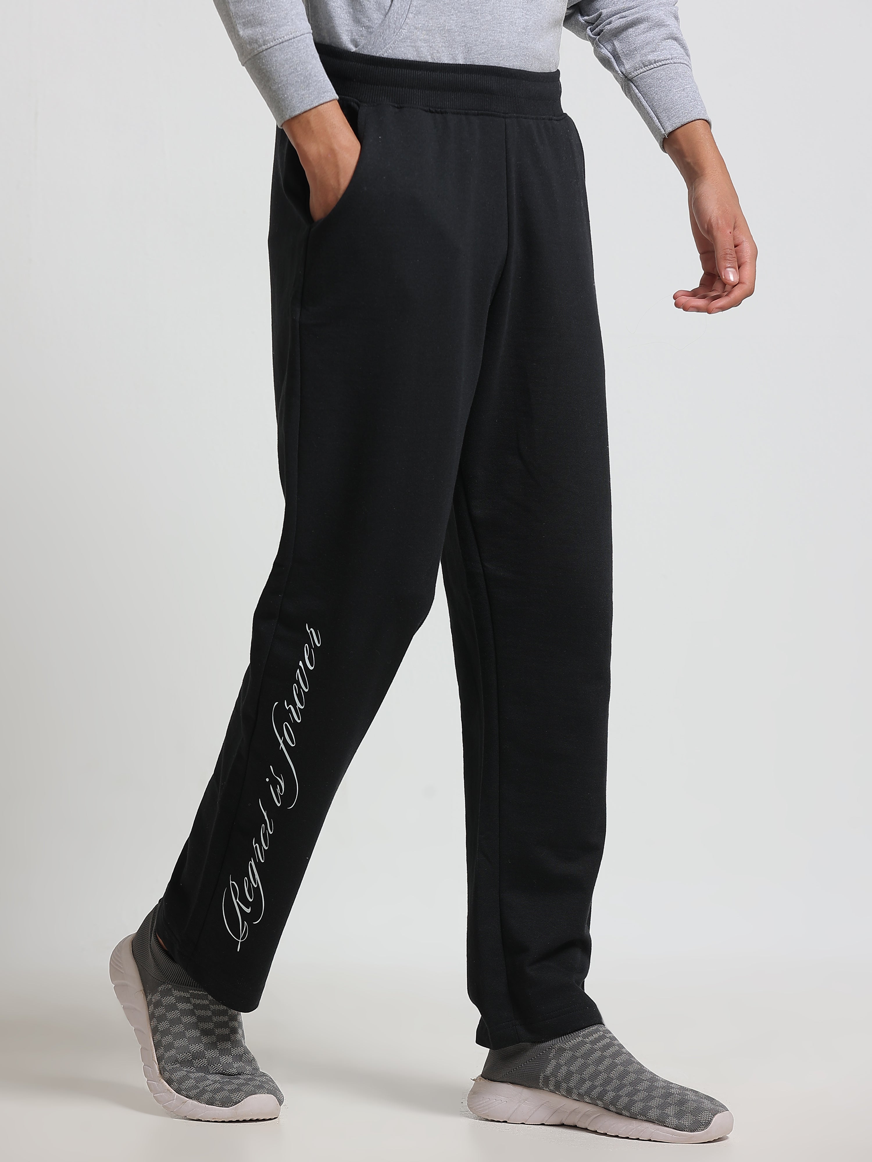 ARDEUR ZEAL IN YOU Men's Regular Fit Cotton Blend Track Pant - Black