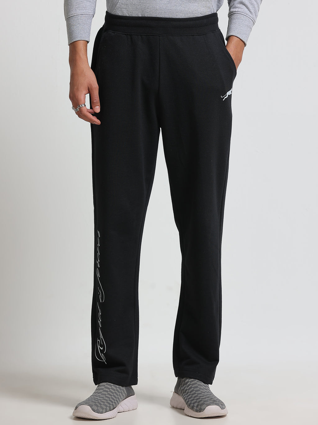 ARDEUR ZEAL IN YOU Men's Regular Fit Cotton Blend Track Pant - Black