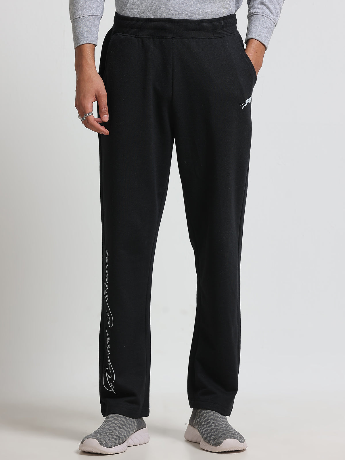 ARDEUR ZEAL IN YOU Men's Regular Fit Cotton Blend Track Pant - Black