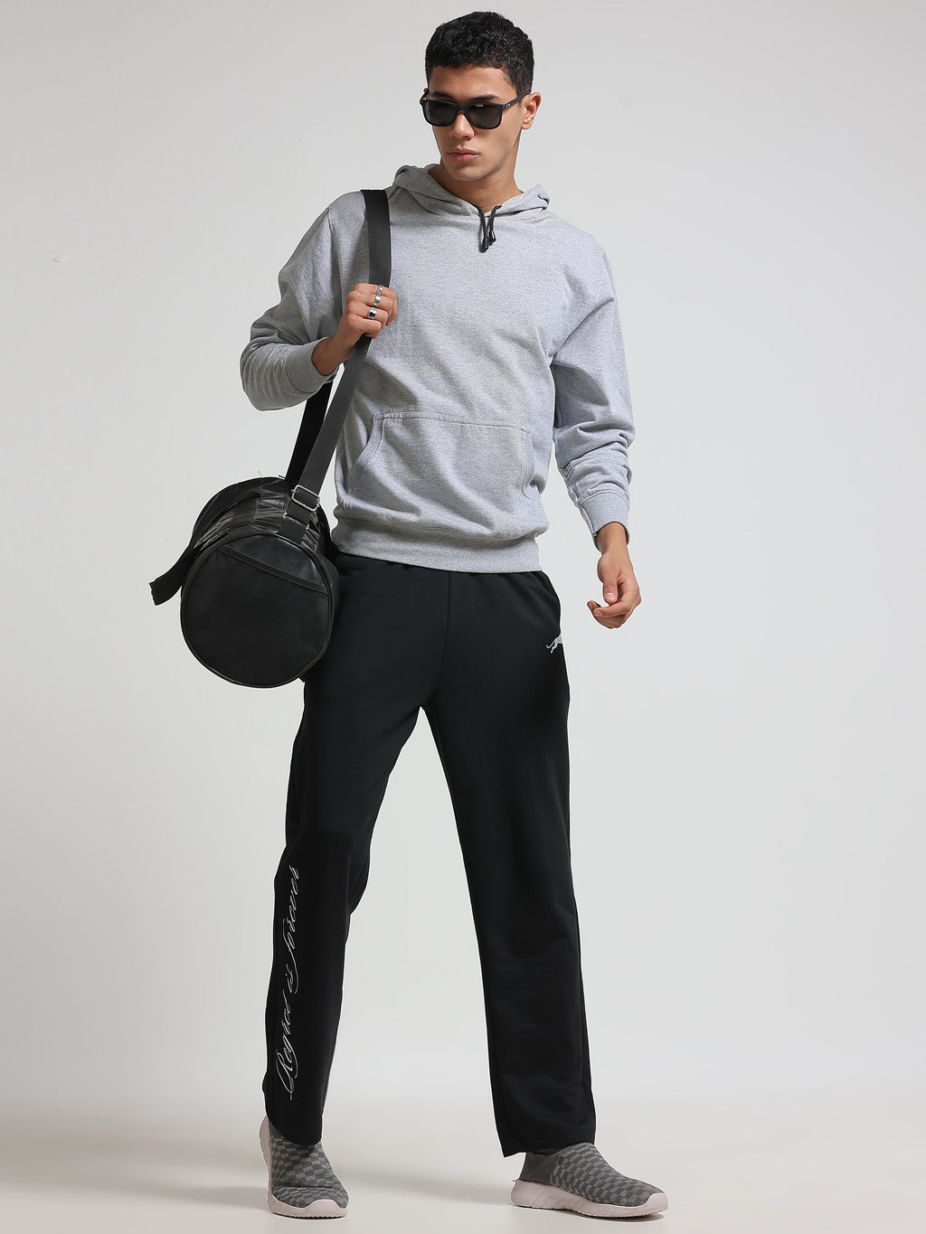 ARDEUR ZEAL IN YOU Men's Regular Fit Cotton Blend Track Pant - Black