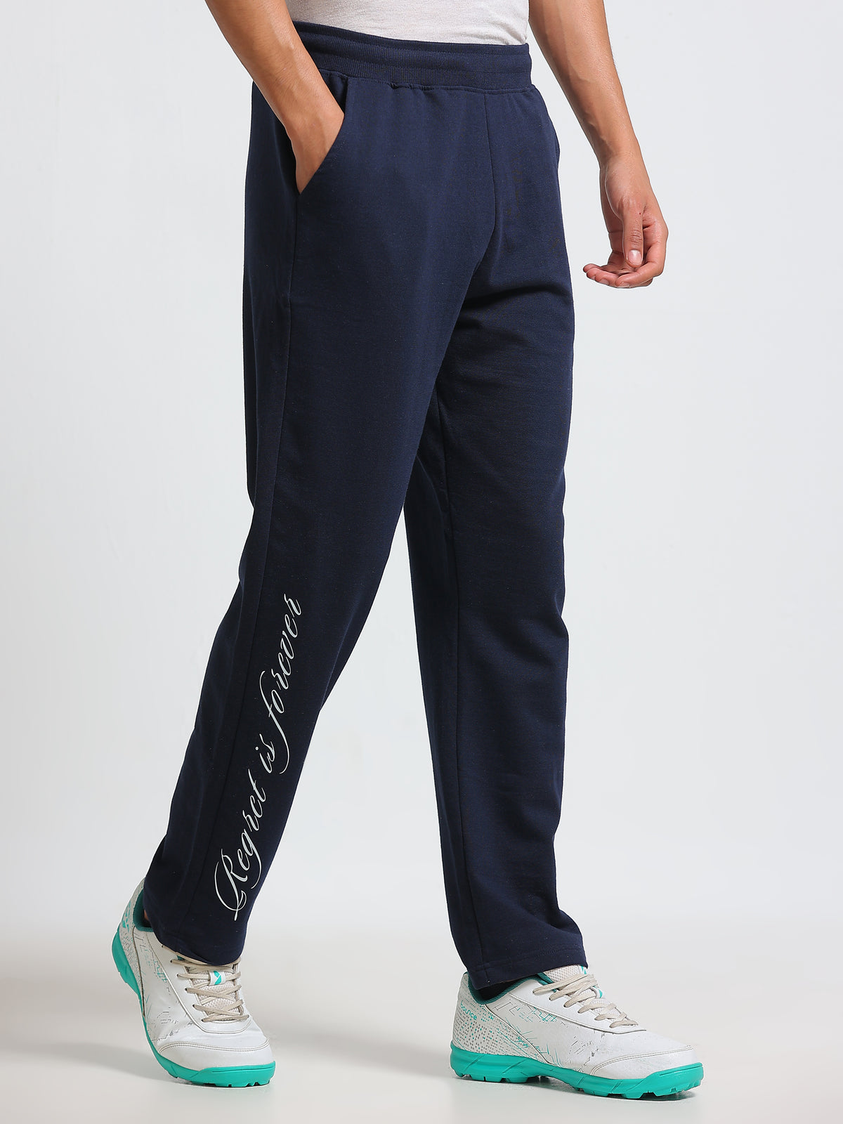 ARDEUR ZEAL IN YOU Men's Regular Fit Cotton Blend Track Pant - Navy