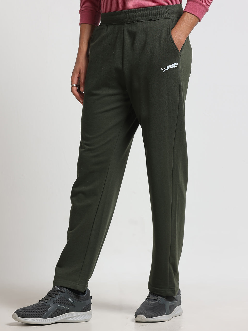 ARDEUR ZEAL IN YOU Men's Regular Fit Cotton Blend Track Pant - Olive