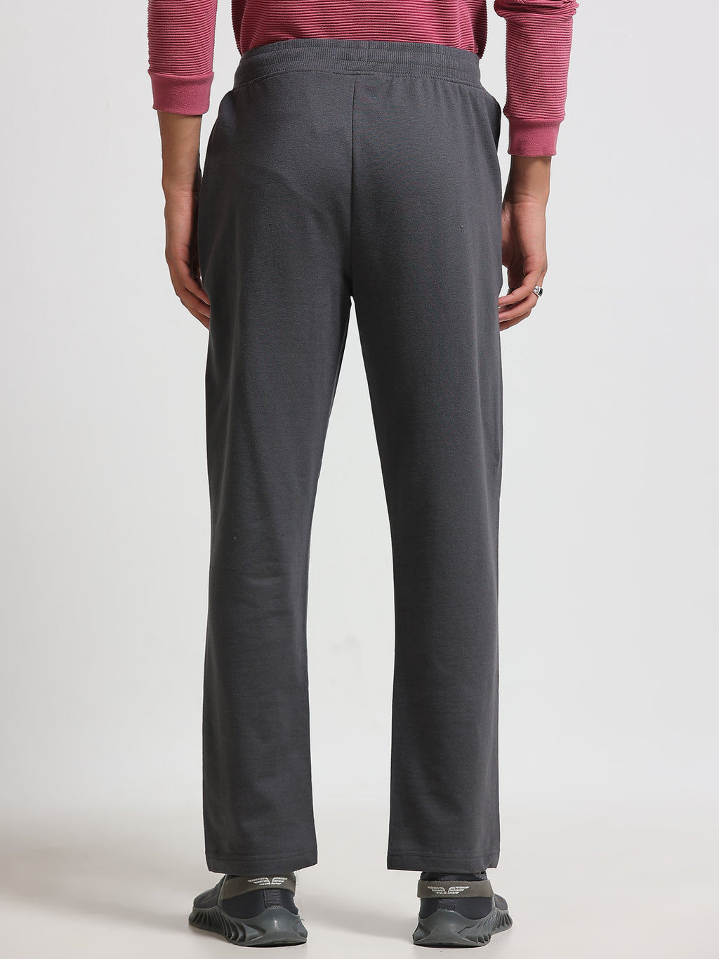 ARDEUR ZEAL IN YOU Men's Regular Fit Cotton Blend Track Pant - Steel Grey