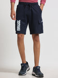 ARDEUR ZEAL IN YOU Men's Relaxed Fit Cotton Blend Cargo Shorts - Navy