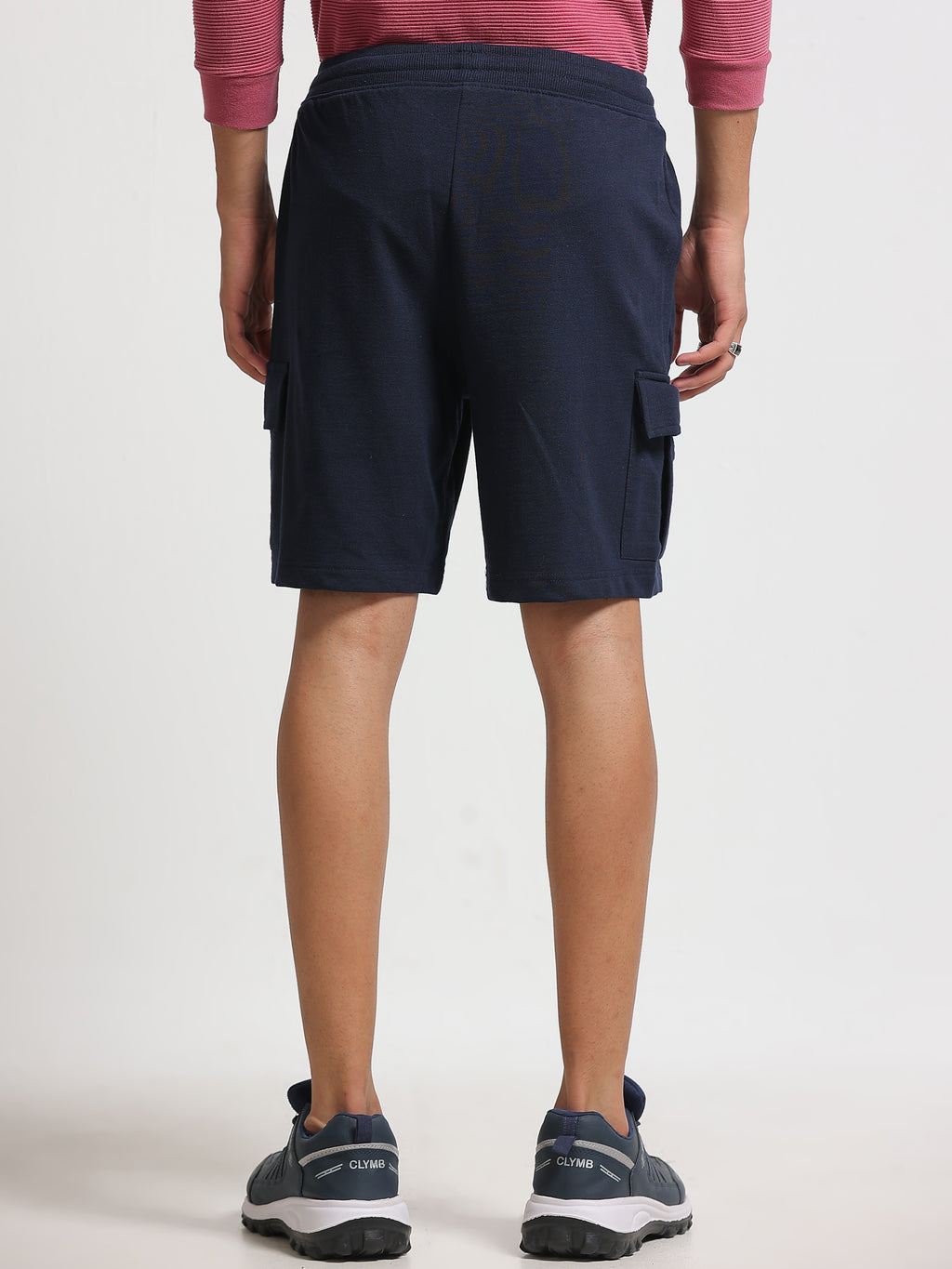 ARDEUR ZEAL IN YOU Men's Relaxed Fit Cotton Blend Cargo Shorts - Navy