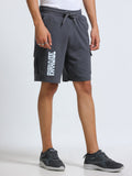 ARDEUR ZEAL IN YOU Men's Relaxed Fit Cotton Blend Cargo Shorts - Steel Grey