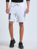 ARDEUR ZEAL IN YOU Men's Relaxed Fit Cotton Blend Cargo Shorts - White