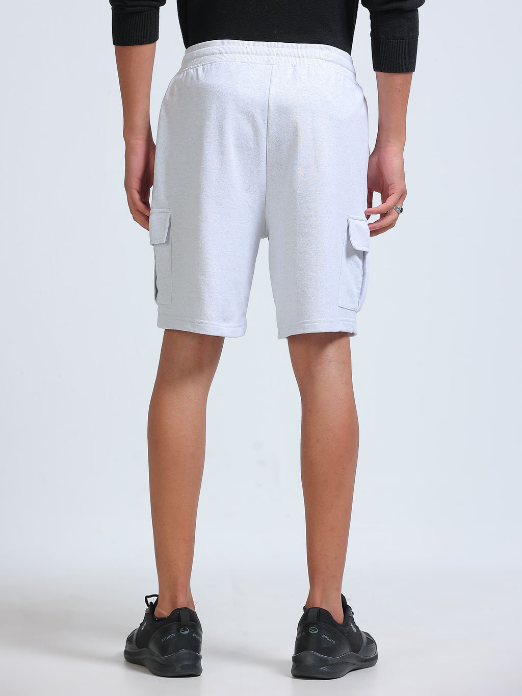ARDEUR ZEAL IN YOU Men's Relaxed Fit Cotton Blend Cargo Shorts - White