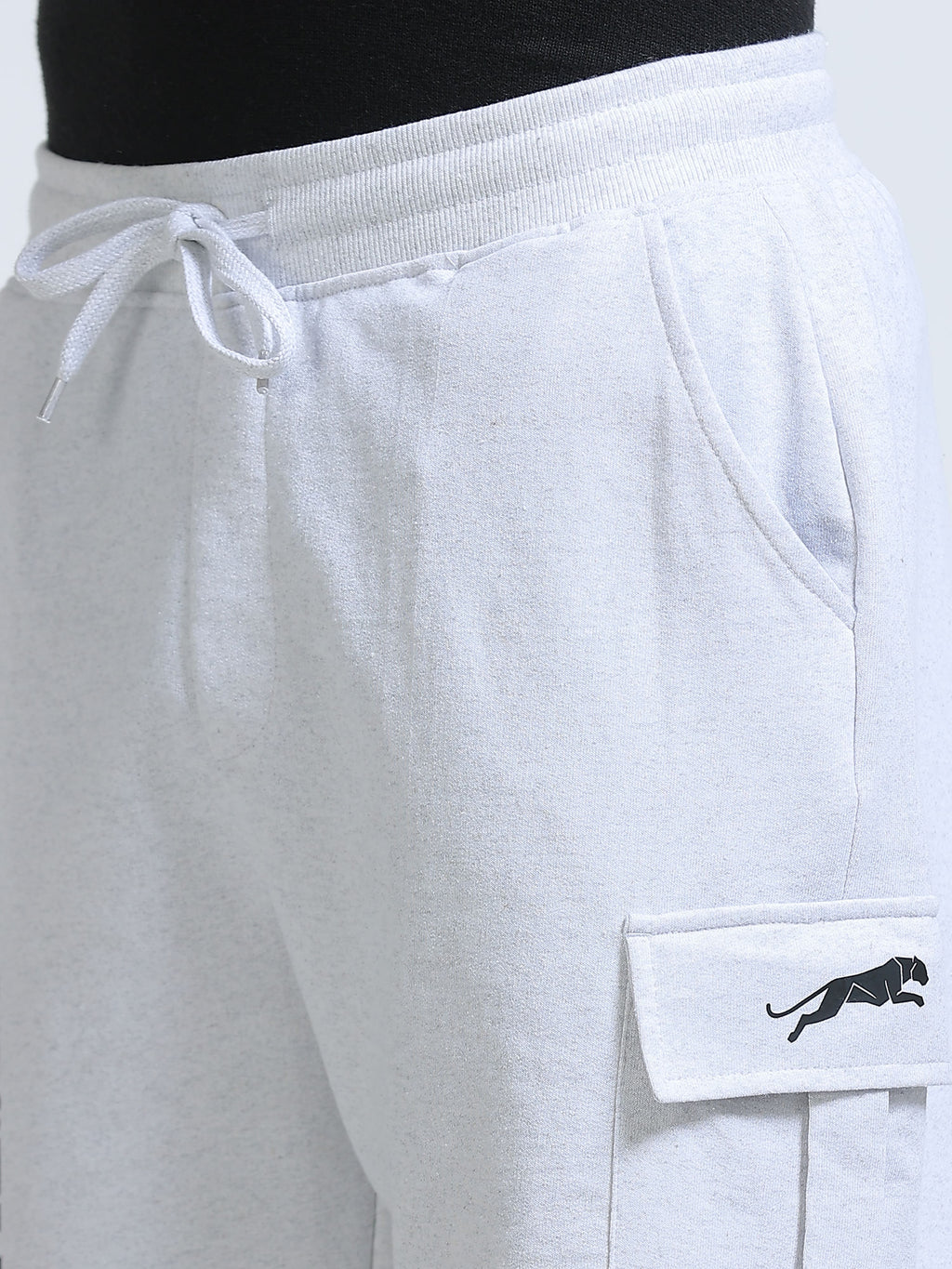 ARDEUR ZEAL IN YOU Men's Relaxed Fit Cotton Blend Cargo Shorts - White