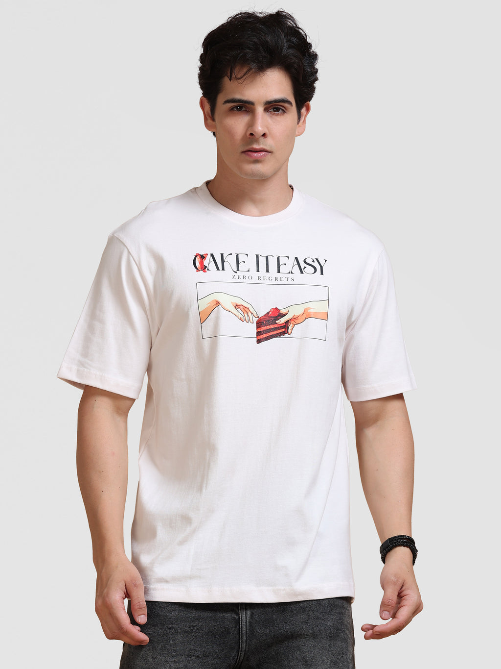ARDEUR Men's Relaxed Fit 100% Cotton Graphic T-Shirt - Delicacy