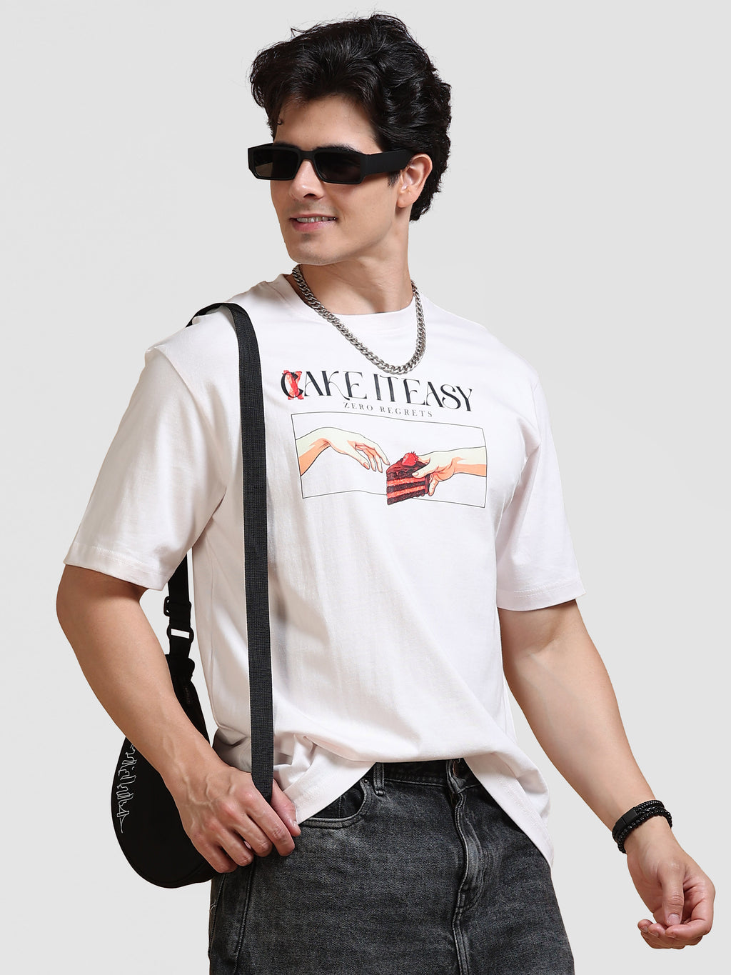 ARDEUR Men's Relaxed Fit 100% Cotton Graphic T-Shirt - Delicacy