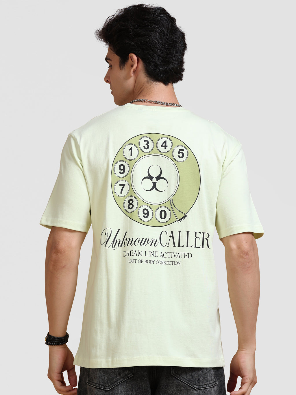 ARDEUR Men's Relaxed Fit 100% Cotton Graphic Printed T-Shirt - White Jade