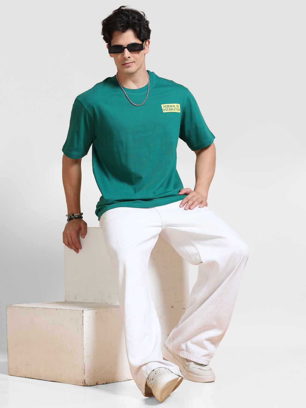ARDEUR Men's Relaxed Fit 100% Cotton Graphic T-Shirt - Alpine Green