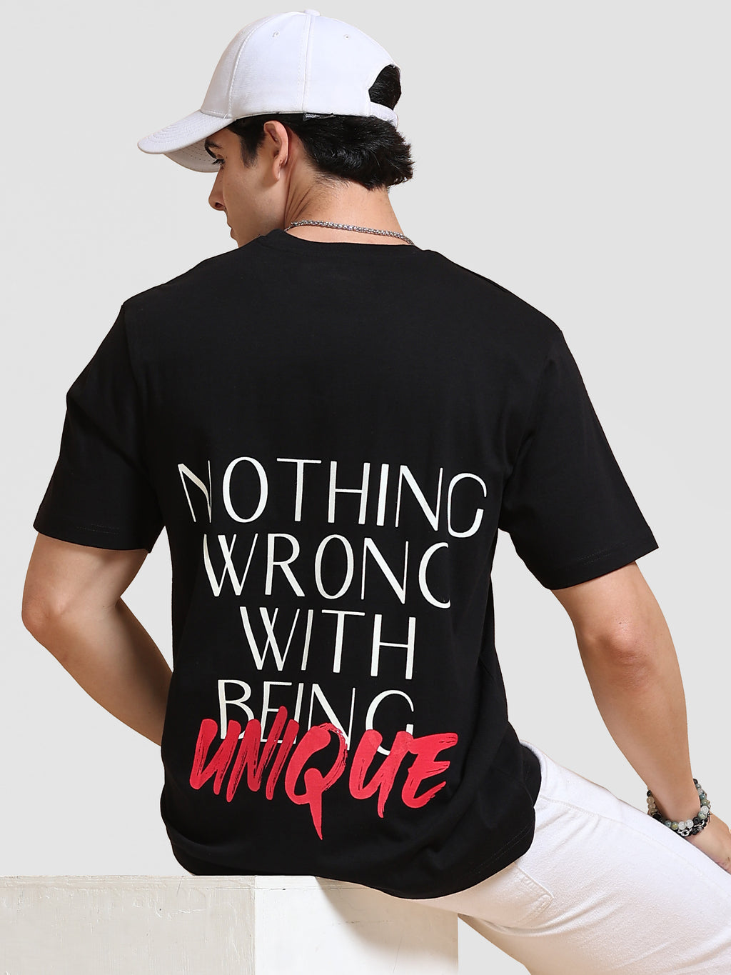ARDEUR Men's Relaxed Fit 100% Cotton Graphic T-Shirt - Black