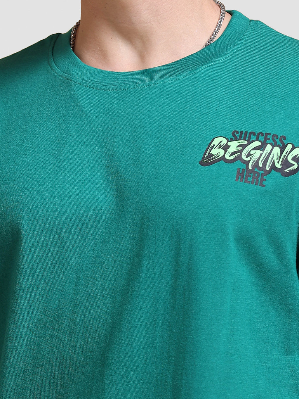 ARDEUR Men's Relaxed Fit 100% Cotton Graphic Printed T-Shirt - Alpine Green