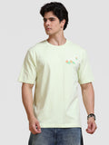 ARDEUR Men's Relaxed Fit Pure Cotton Graphic T-Shirt - White Jade