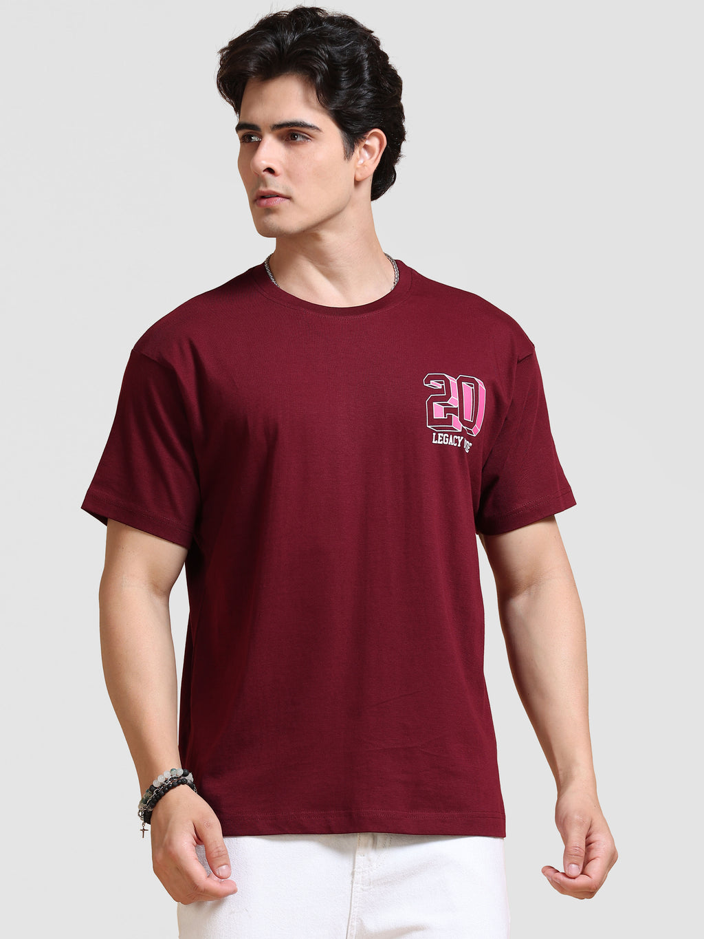 ARDEUR Men's Relaxed Fit 100% Cotton Graphic T-Shirt - Tawny Port