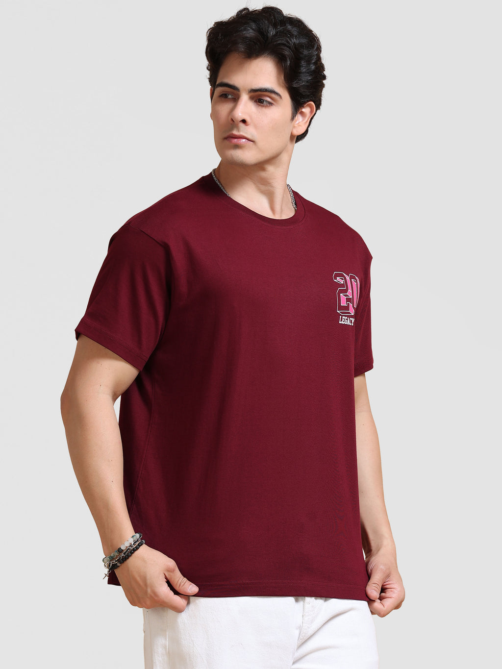 ARDEUR Men's Relaxed Fit 100% Cotton Graphic T-Shirt - Tawny Port