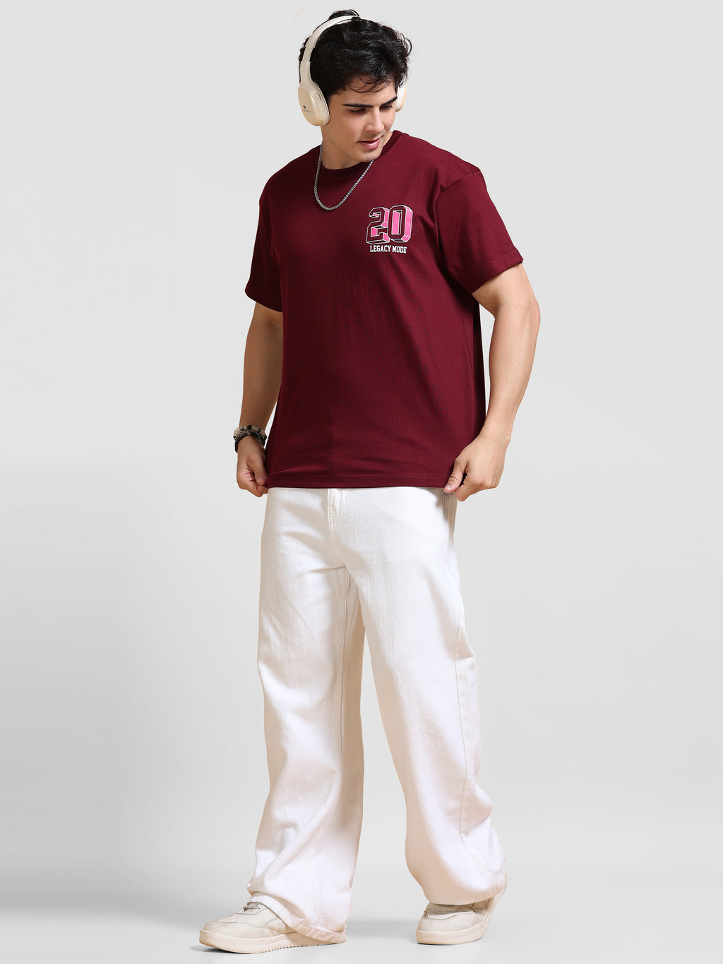 ARDEUR Men's Relaxed Fit 100% Cotton Graphic T-Shirt - Tawny Port