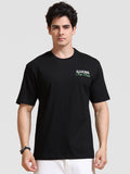 ARDEUR Men's Relaxed Fit Cotton Graphic T-Shirt - Black