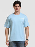ARDEUR Men's Relaxed Fit 100% Cotton Printed T-Shirt - Powder Blue