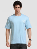 ARDEUR Men's Relaxed Fit 100% Cotton Graphic T-Shirt - Powder Blue