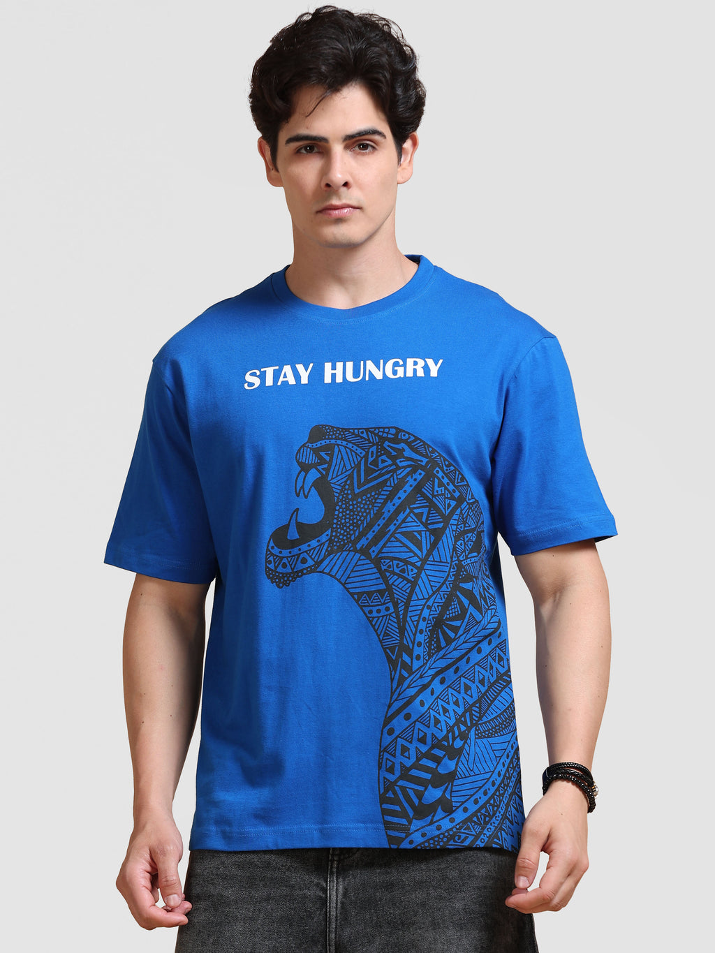 ARDEUR Men's Relaxed Fit 100% Cotton Graphic T-Shirt - Lapis Blue