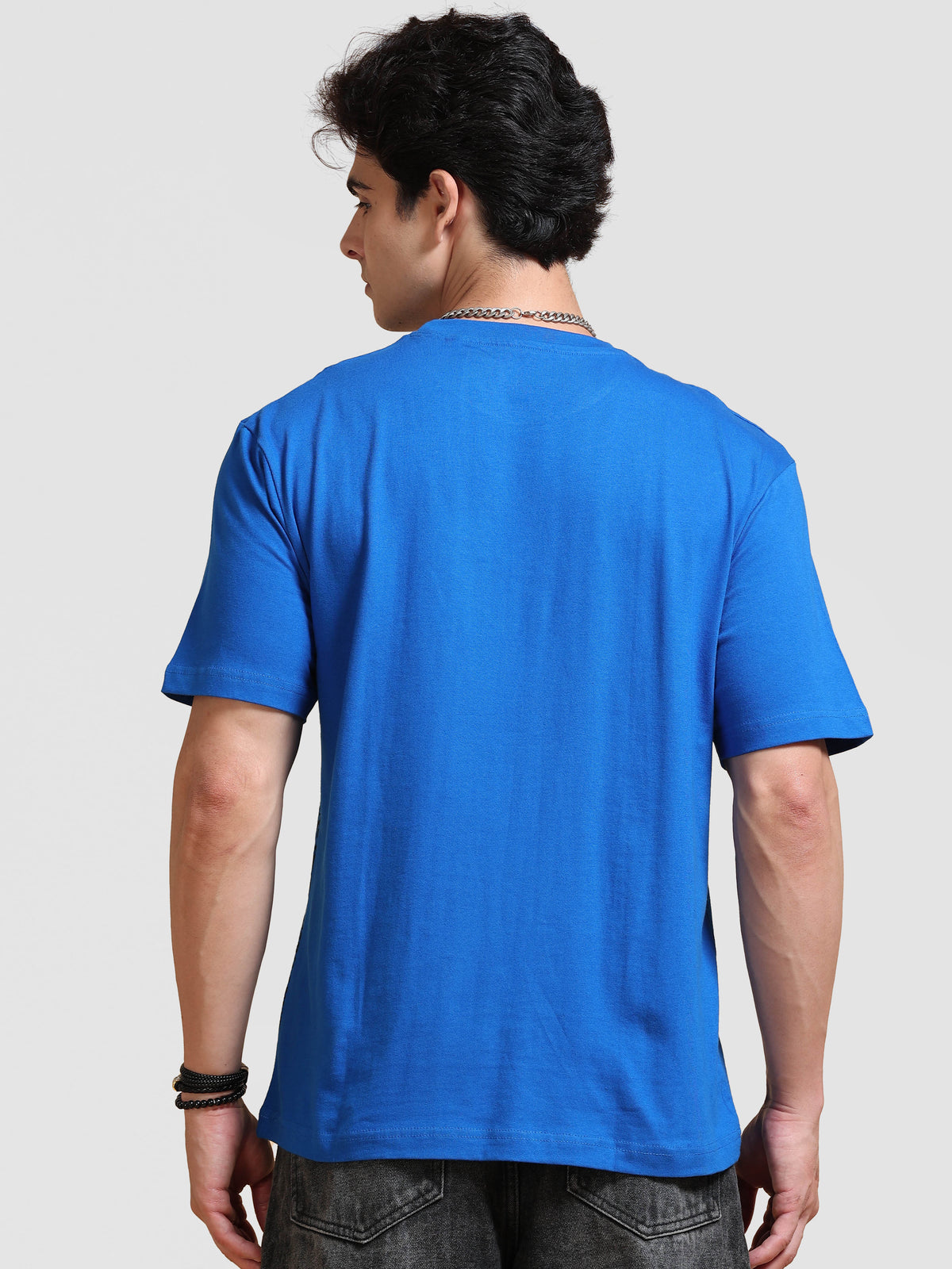 ARDEUR Men's Relaxed Fit 100% Cotton Graphic T-Shirt - Lapis Blue
