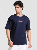 ARDEUR Men's Relaxed Fit 100% Cotton Graphic T-Shirt - Navy Blazer