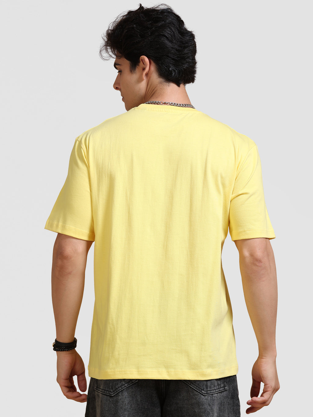 ARDEUR Men's Relaxed Fit Pure Cotton Graphic T-Shirt - Lemon Drop