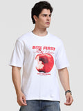 ARDEUR Men's Relaxed Fit 100% Cotton Graphic T-Shirt - White