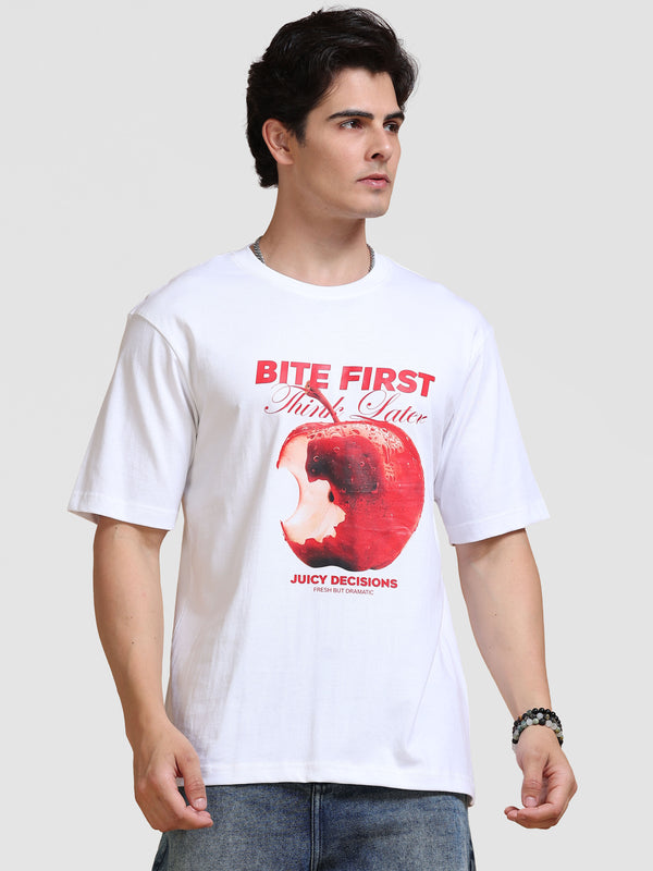 ARDEUR Men's Relaxed Fit 100% Cotton Graphic T-Shirt - White