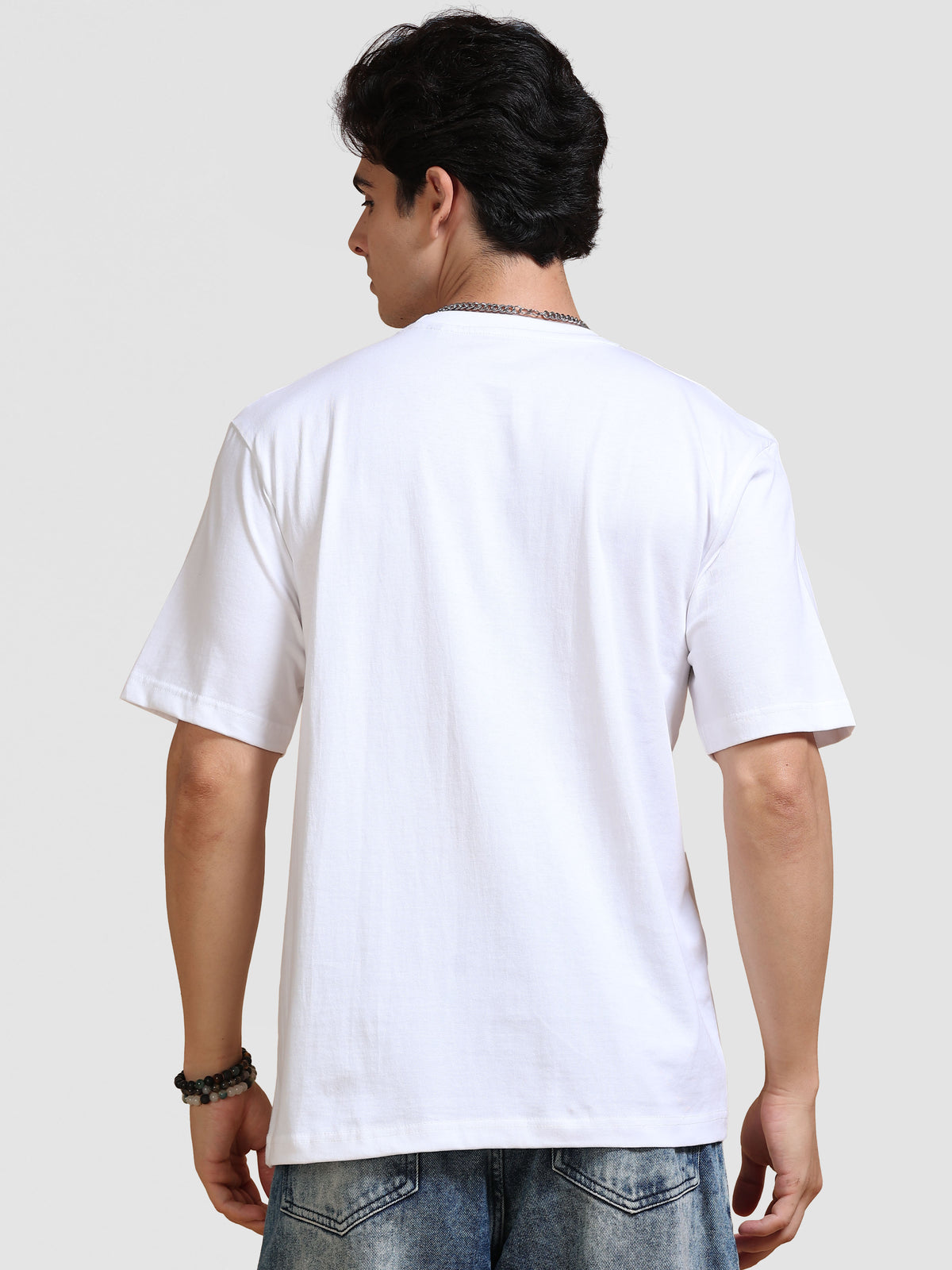 ARDEUR Men's Relaxed Fit 100% Cotton Graphic T-Shirt - White