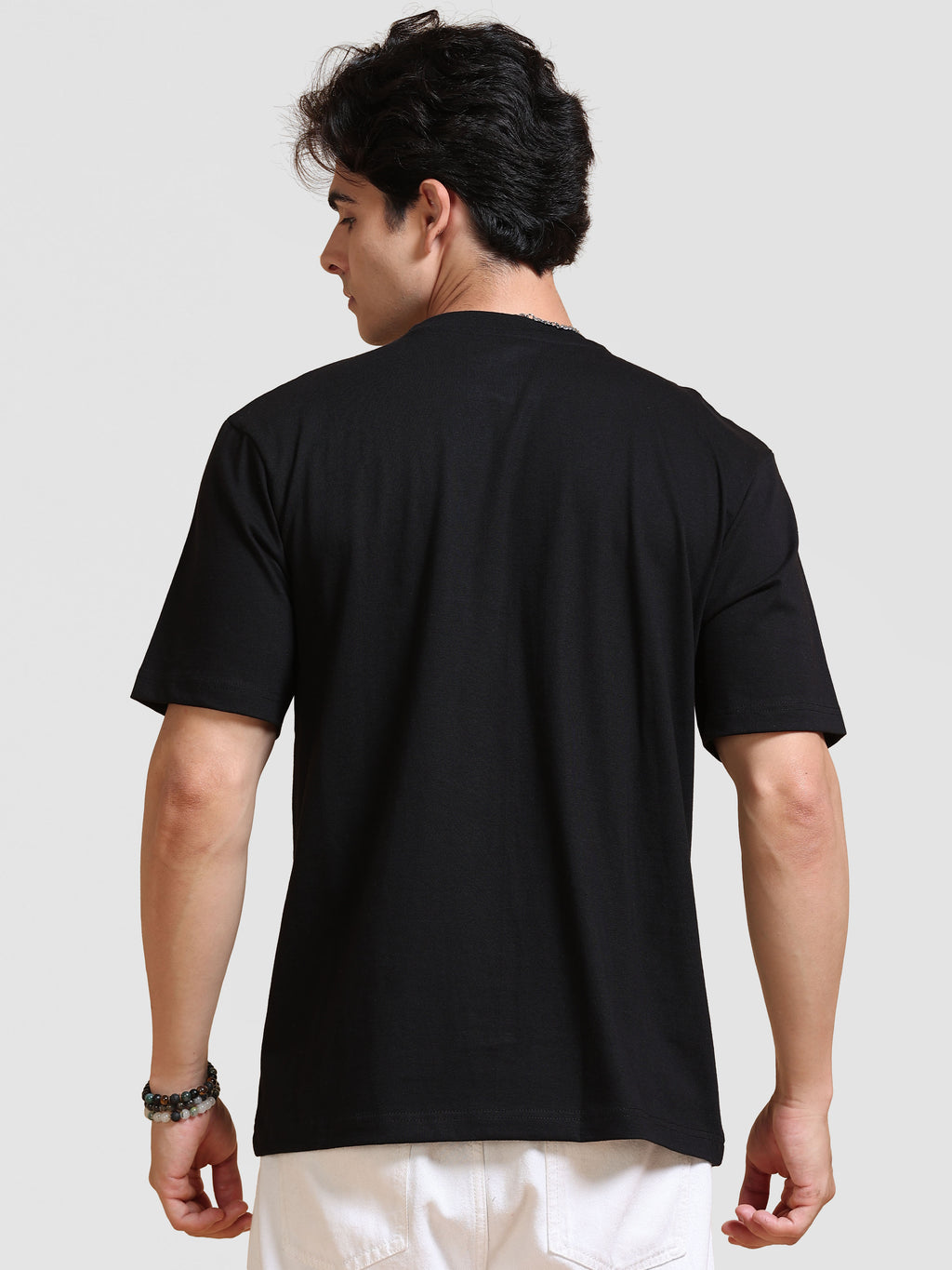 ARDEUR Men's Relaxed Fit 100% Cotton Graphic TShirt - Black