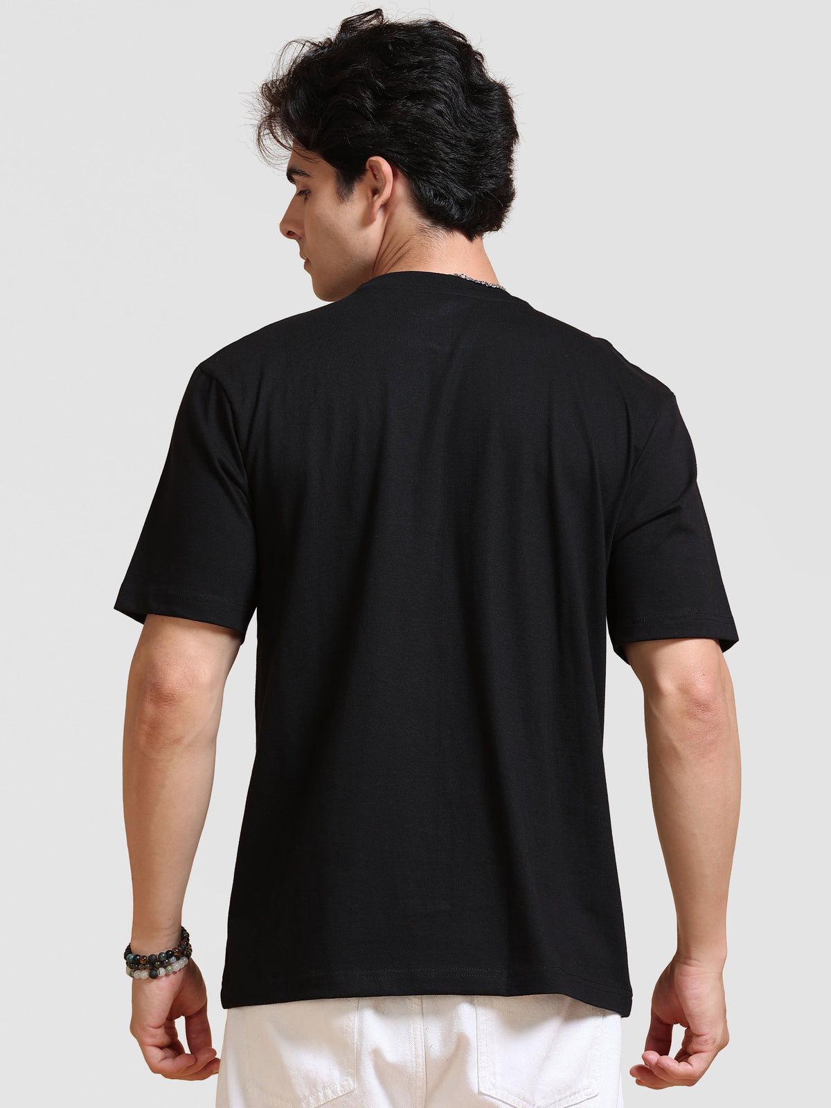 ARDEUR Men's Relaxed Fit 100% Cotton Graphic TShirt - Black