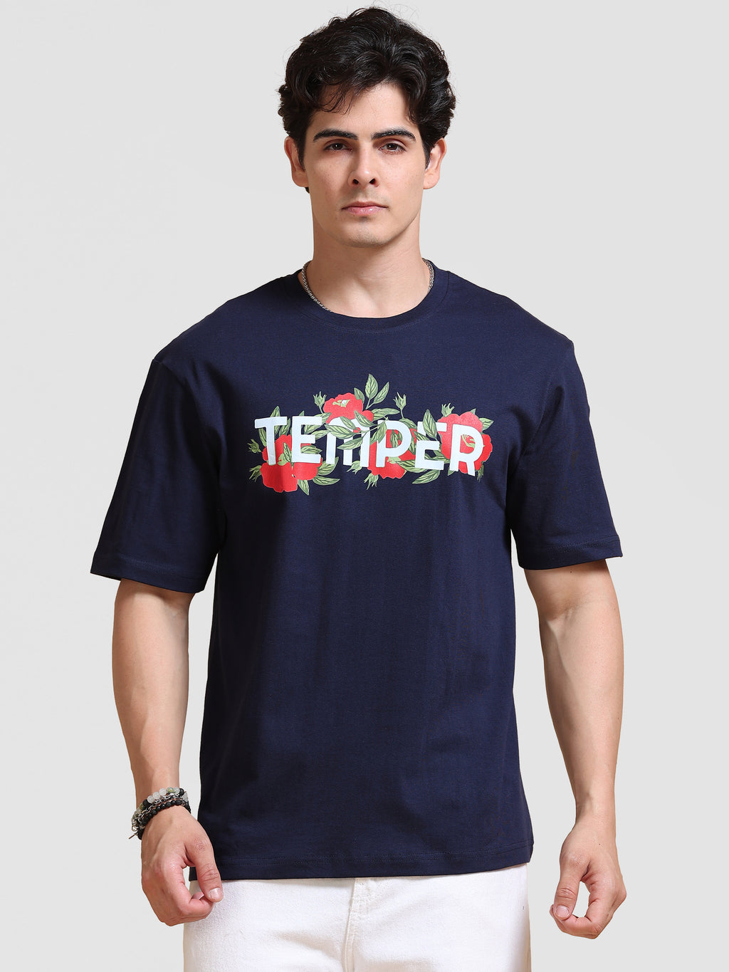 ARDEUR Men's Relaxed Fit Pure Cotton Graphic T-Shirt - Navy Blazer