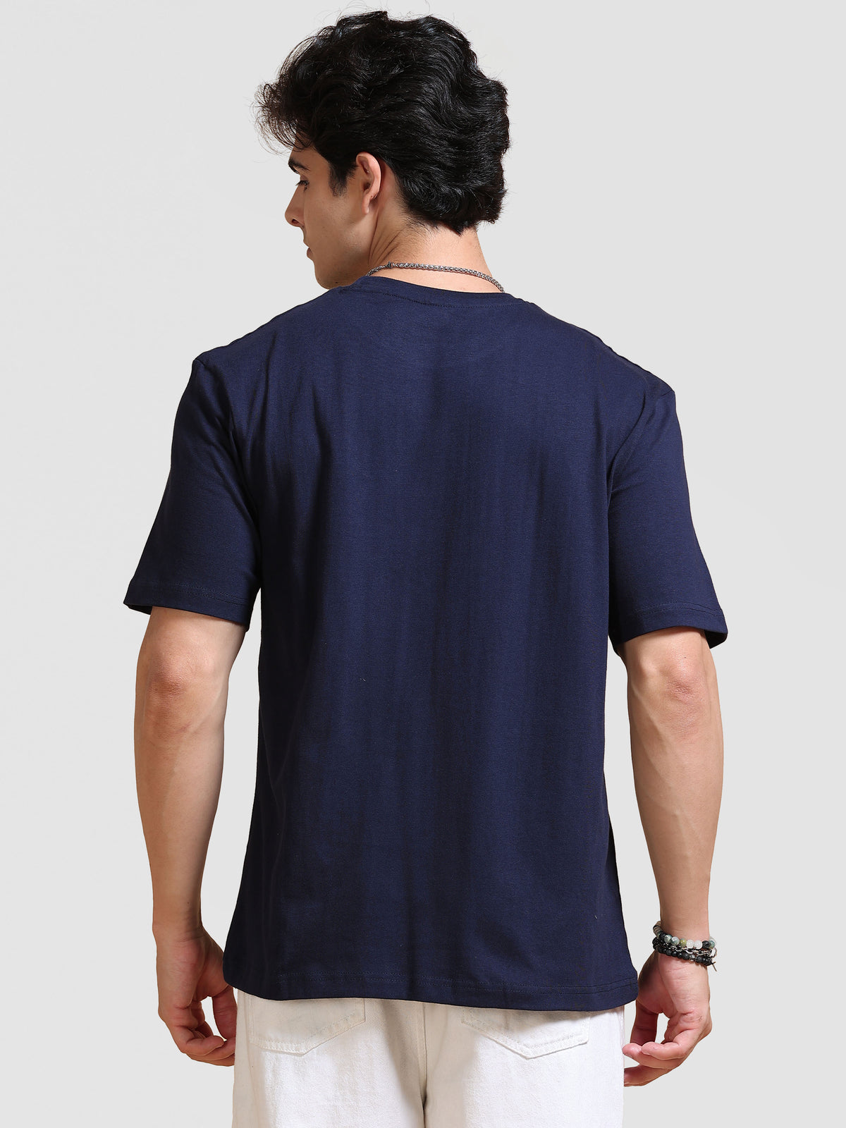 ARDEUR Men's Relaxed Fit Pure Cotton Graphic T-Shirt - Navy Blazer