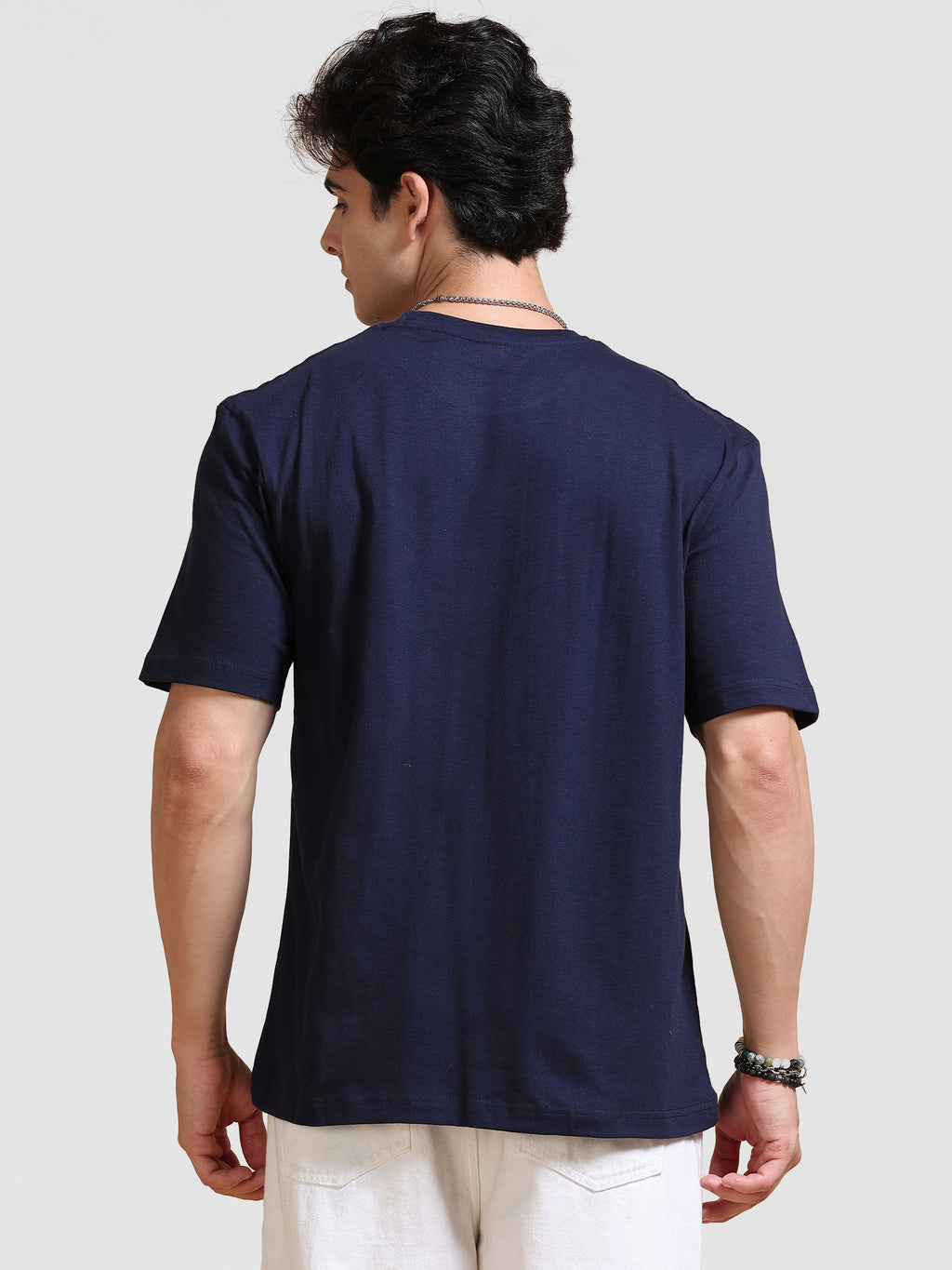 ARDEUR Men's Relaxed Fit Pure Cotton Graphic T-Shirt - Navy Blazer