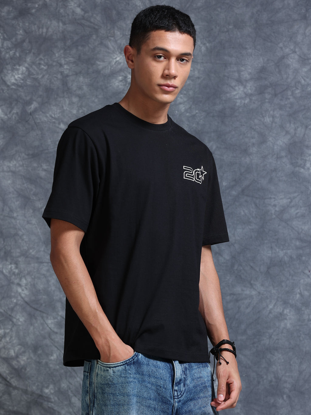 ARDEUR STREETZ Men's Relaxed Fit 100% Cotton Graphic T-Shirt - Black