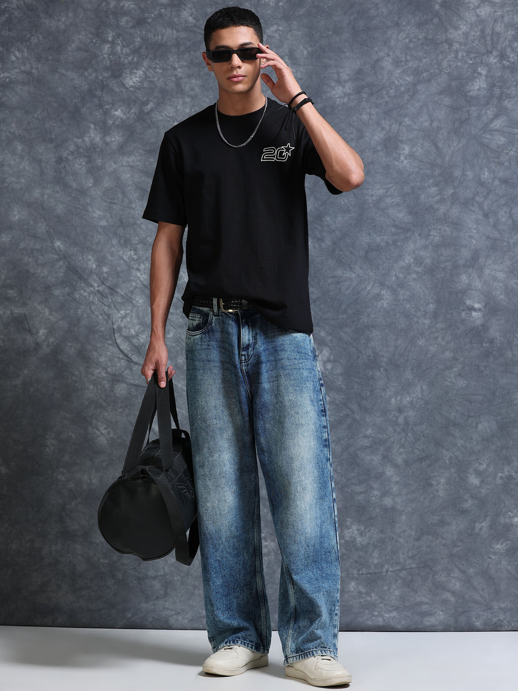 ARDEUR STREETZ Men's Relaxed Fit 100% Cotton Graphic T-Shirt - Black