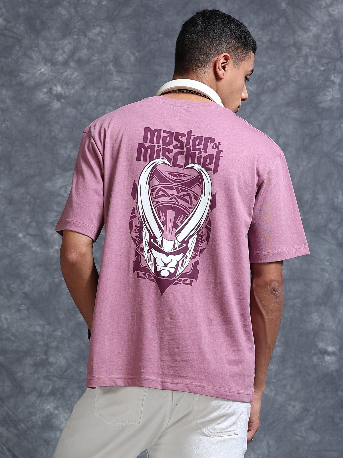 ARDEUR STREETZ Men's Relaxed Fit Cotton Graphic T-Shirt - Dusky Orchid
