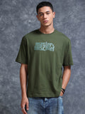 ARDEUR STREETZ Men's Relaxed Fit 100% Cotton Graphic T-Shirt - Rifle Green