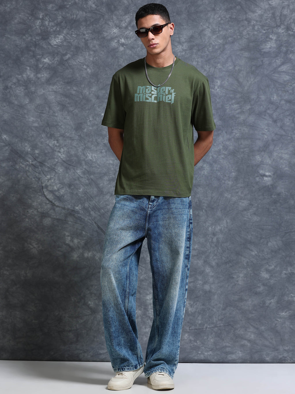 ARDEUR STREETZ Men's Relaxed Fit 100% Cotton Graphic T-Shirt - Rifle Green